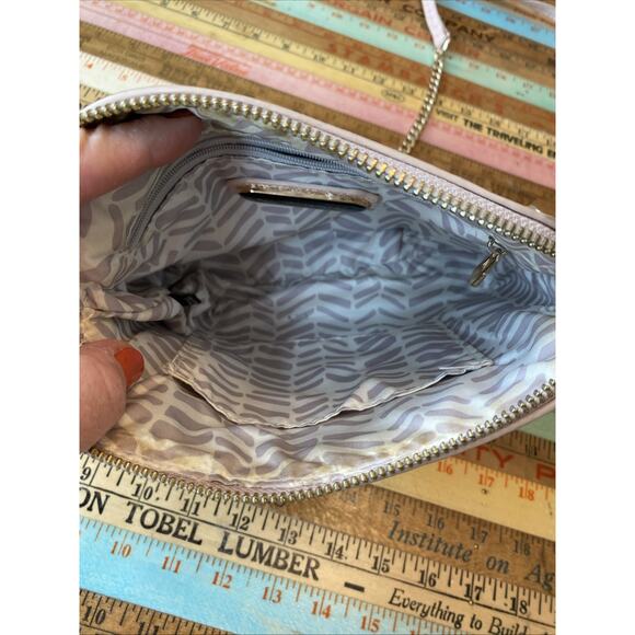 Madison West Small Pink Zip Up Leather Shoulder Chain Bag Gold Hardware - Picture 6 of 11